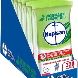 Napisan Salviette Disinfettanti Total Protection Freschezza Eucalipto. (B085SP7ZHH)