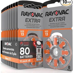 80 Batterie Per Apparecchi Acustici Rayovac Extra Misura 13. (B0C46KFWKB)
