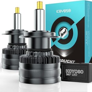 KOYOSO H7 LED Lampadine 360° 16000LM LED Lampada per 12V Auto 6500K Bianco. (B09H4CK4X3)