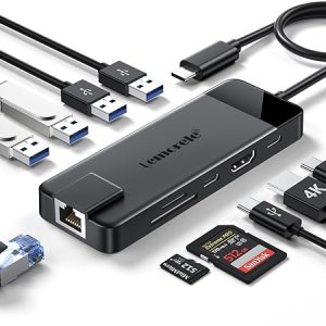 Lemorele Hub USB C Docking Station Ethernet Gigabit. (B0C2Y4CF6X)