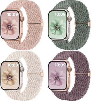Mastten 4 Pezzi Cinturini Compatible con Cinturino Apple Watch 42mm 44mm 45mm 49mm per Donne Uomini. (B0C85SBKT9)