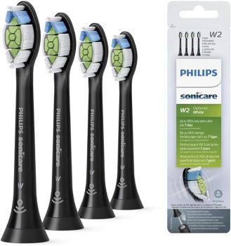Philips Sonicare HX6064/11 Pack da 4 Testine di Ricambio W2 Optimal White Standard per Spazzolino Elettrico Sonico. (B079H6L89L)