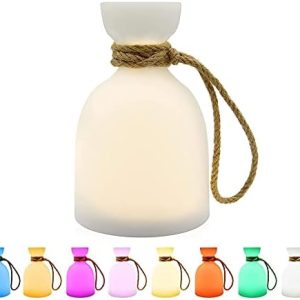 uuffoo Lampada da tavolo 8 colori RGB Dimmer Lampada da Giardino a LED per Esterni con Attacco USB Protezione IP44 Lanterna per Interni ed Esterni Terrazza (B). (B091PZX4S7)