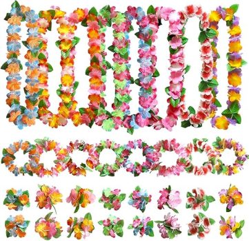 Aviski 32 pezzi Leis decorazioni collana di fiori. (B09SLQN4JD)