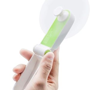 GlobalCrown Mini Ventilatore Portatile USB Ricaricabile da Tavolo Ventilatore con Batteria Mini Ventola con Impugnatura Pieghevole 2 velocità Ventilatore Palmare per Ufficio. (B07S364FNP)