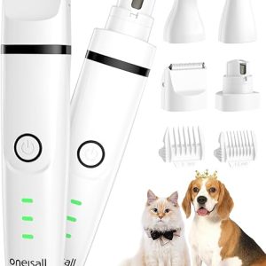 oneisall Tosatrice silenzioso per cani e gatti 4 in 1 completo. (B0C8CXW5QR)