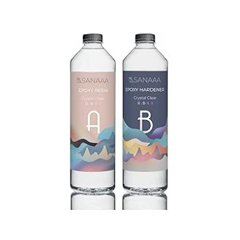 SANAAA Resina epossidica 500gr Dura Trasparente Artigianale in Rapporto 1:1 per Tumbler Legno. (B08J9WS2RB)
