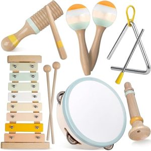 Strumenti Musicali Montessori: Set in legno per bambini 1. (B0CSDTG27F)
