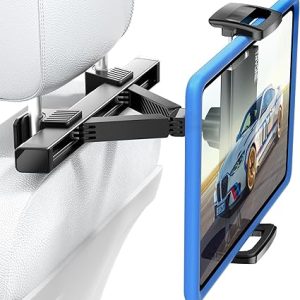 TRYONE Supporto Tablet per Poggiatesta Auto [Acciaio più spesso] Porta Tablet Sedile d’Auto per Bambini Compatibile con iPad Pro Air Mini. (B0CFDXZKGR)