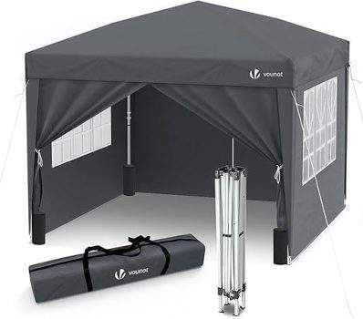 VOUNOT Gazebo 3x3m Pieghevole con 4 Parti Laterali. (B09SB3YNMG)