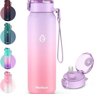 WEMEET Borraccia Termica 1 Litro con Rimovibile Cannuccia. (B0CSD6H6QG)