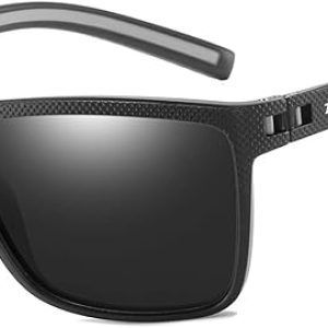 ZENOTTIC Occhiali da sole polarizzati uomo leggero TR90 montatura UV400 protezione occhiali da sole quadrati. (B0B6VMTLGM)