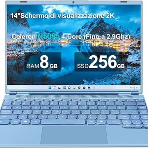 AOCWEI JSY Laptop Win 11 PC Portatile N5095 (fino to 2.9 GHz). (B0CWMDQS39)