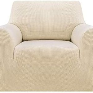 Deconovo Copridivano 1 Posto Elasicizzato Fodera Protettiva Divano Copripoltrona con Braccioli per Soggiorno Beige. (B07D5VM7F6)
