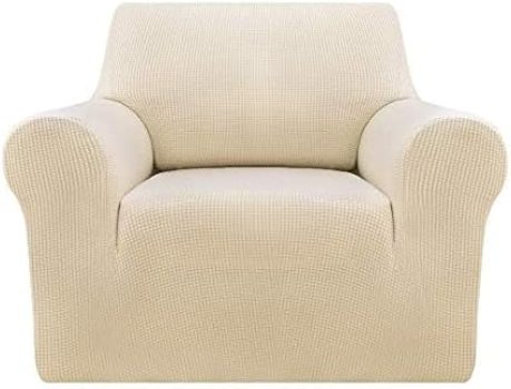 Deconovo Copridivano 1 Posto Elasicizzato Fodera Protettiva Divano Copripoltrona con Braccioli per Soggiorno Beige. (B07D5VM7F6)