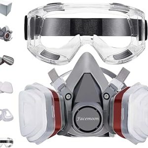 Facemoon Mezza Faccia Maschera Antipolvere Maschera Antigas. (B09BBZCTYQ)
