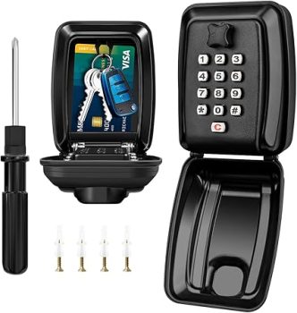 Faneam Grande Cassaforte per Chiavi Esterno Cassaforte Chiave Combinazione Muro Cassetta di Sicurezza per Chiavi Impermeabile Cassetta Portachiavi Sicurezza per Casa. (B0BYZ3M9VP)