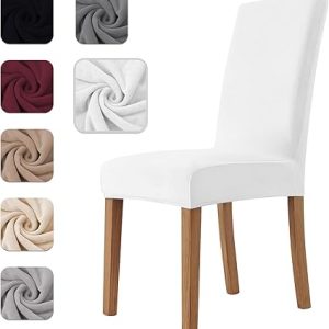 Homebliss Coprisedie con Schienale 4 Pezzi in Velluto Elasticizzati. (B0CHV3THMM)