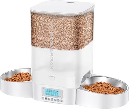HoneyGuaridan Distributore Automatico Cibo Gatti Doppio. (B0CQFR17GX)