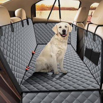 JOEJOY Coprisedile Auto per Cani Coprisedili Posteriore per Cani Telo Auto per Cani Telo Coprisedile Posteriore Cane Copertura Antigraffiato e Antiscivolo Panno Oxford Grigio. (B0D69LV2CC)