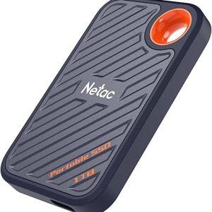 Netac ZX20 Extreme 1TB SSD NVMe Portatile USB 3.2 Gen 2×2 Fino a 2000MB/s in Lettura e 1700MB/s in Scrittura Supporta Win To Go Resistente alla Polvere Nero. (B0BPS6BJZS)