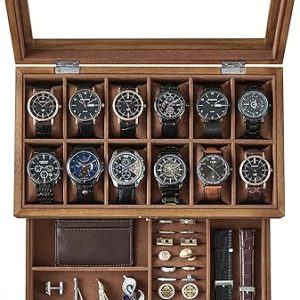 SONGMICS Porta Orologi a 12 Scomparti. (B0C4KJQKDX)