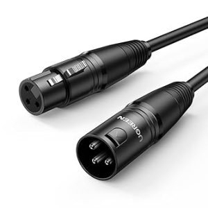 UGREEN Cavo XLR Bilanciato Cavo XLR Microfono Maschio a Femmina Cavo Cannon per Microfono Scheda Audio Alimentazione Phantom Altoparlante Registratore Attrezzatura Audio Banco di Missaggio (10M). (B016D50A2I)