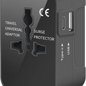 Amoner Adattatore Universale da Viaggio USB C Presa Americana Italiana Inglese Giapponese Francese Travel Essentials Gadget Viaggio. (B0CLG8YXT9)