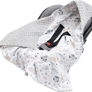 Medi Partners Coperta 100% Cotone 85x85cm Bifacciale Multifunzionale Minky Morbida e Accogliente con Cappuccio per Passeggini Marsupio. (B0C2CJMBQ2)