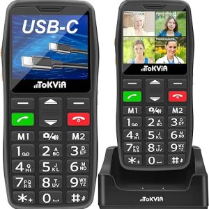 TOKVIA T102 Telefono Cellulare per Anziani con USB Tipo C. (B0B2DHWRR6)
