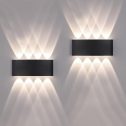 2 Pack Lampada da Parete Esterno/Interno LED Applique da Esterni 16W 1600LM Up Down Faretto da Parete IP65 Impermeabile Moderno...