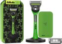 Gillette LABS RASOIO UOMO con 5 LAMETTE DA BARBA di Ricambio BASE MAGNETICA e BARRA INTEGRATA Elimina Impurità
