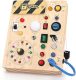 Giochi Montessori 1 anno per Bambini Montessori Busy Board Giochi Legno con 10 Interruttori e 23 luci LED Giochi Sensoriali Giocattolo sensoriale di apprendimento Adatto per 1 2 3 4 anni Bambin. (B0CYWSQRW2)