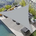 HENG FENG Tenda a Vela Impermeabile Triangolare 3x3x3m Vela Ombreggiante Parasole Protezione Raggi UV per Esterno Giardino terrazza Colore Grigio