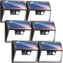kolpop Luce Solare LED Esterno【6 Pezzi / 3 Modos】 Faretti Solari a Led da Esterno con Sensore di Movimento