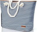 Lekespring Borsa Mare Donna Borsa Spiaggia Grande XXL Famiglia con Scomparto Scarpe Separato