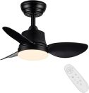 Newday Ventilatore da Soffitto Piccolo Nero