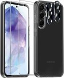 Wiaocit Cover per Samsung Galaxy A55 5G+ 2 Pezzi Vetro Temperato + 2 Pezzi Protezione Fotocamera